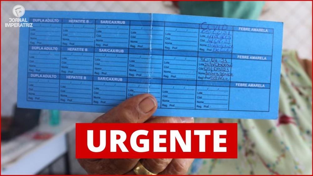 Prefeitura de Imperatriz revoga decreto e apresentação de carteira de vacinação não é mais obrigatório 