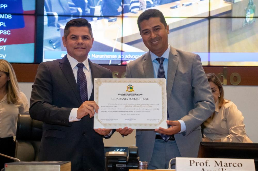 Advogado Gilson Ramalho é homenageado pela Assembleia Legislativa com título de Cidadão Maranhense 