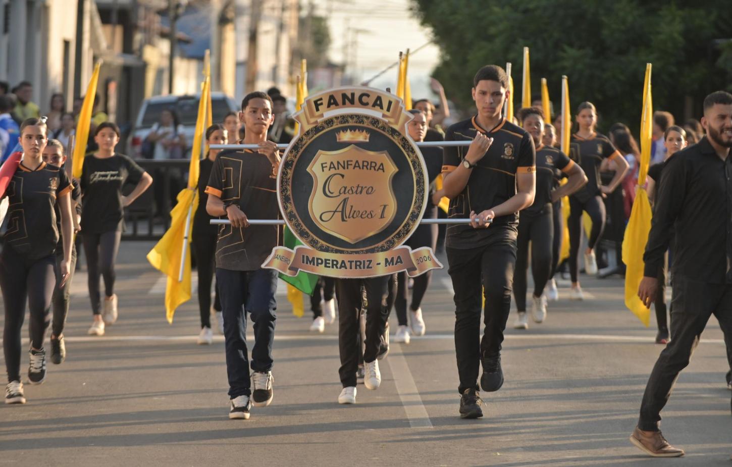 Grupo de Fanfarra da Escola Castro Alves - Imagem: PMI