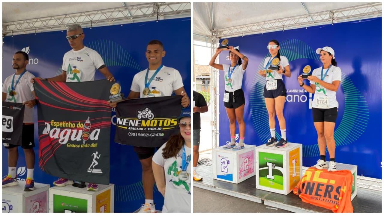 Podium masculino e feminino - Foto: Divulgação/Suzano