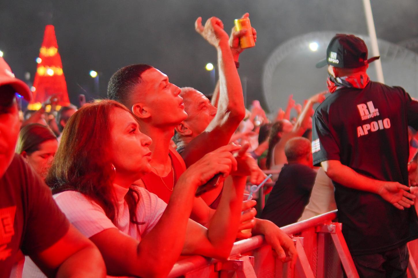 O Réveillon da PREFS foi marcado por forte esquema de segurança. - Foto: PMI