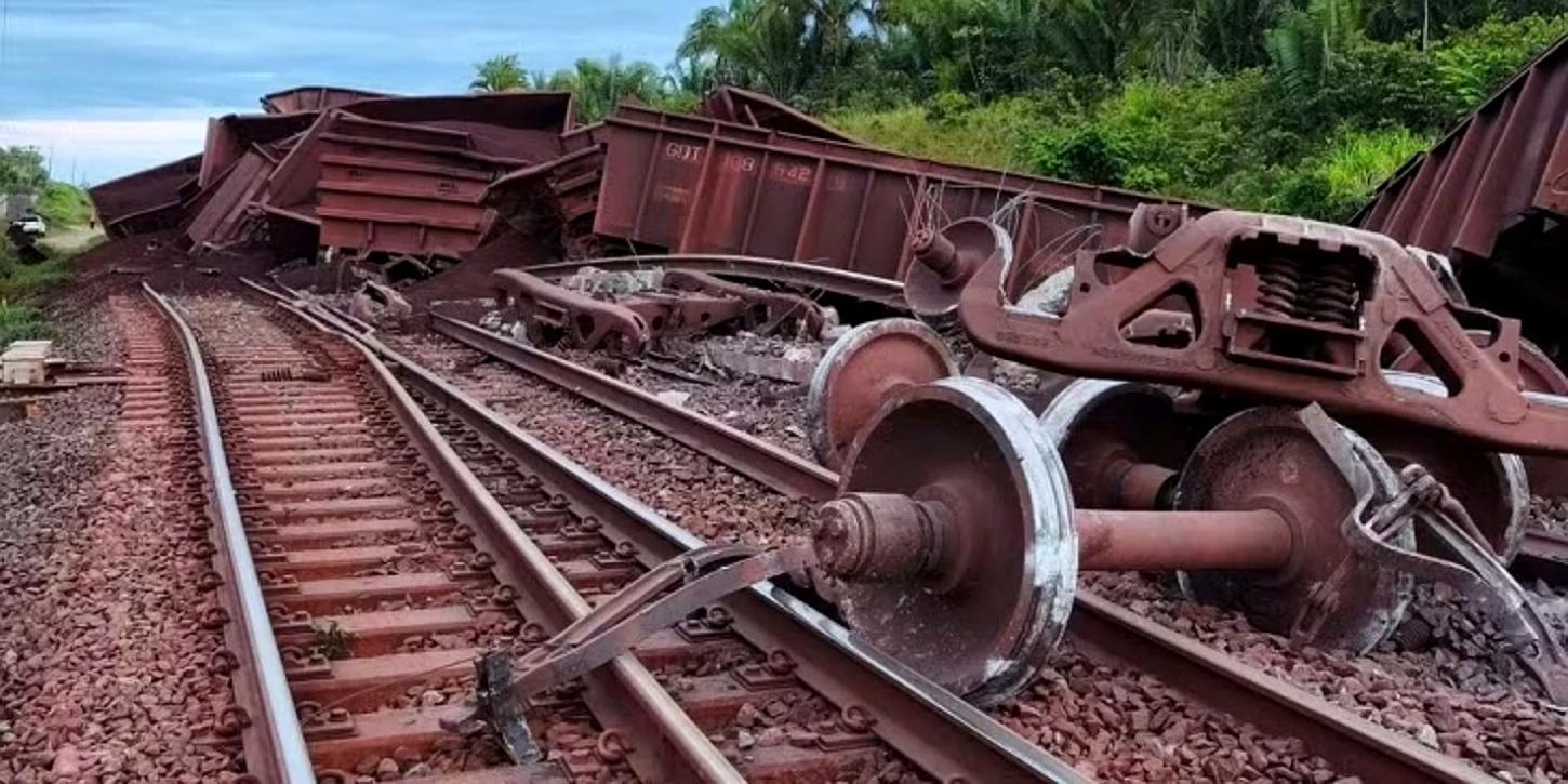Trem de minério descarrila entre Igarapé do Meio e Vitória do Mearim e suspende viagens entre Maranhão e Pará