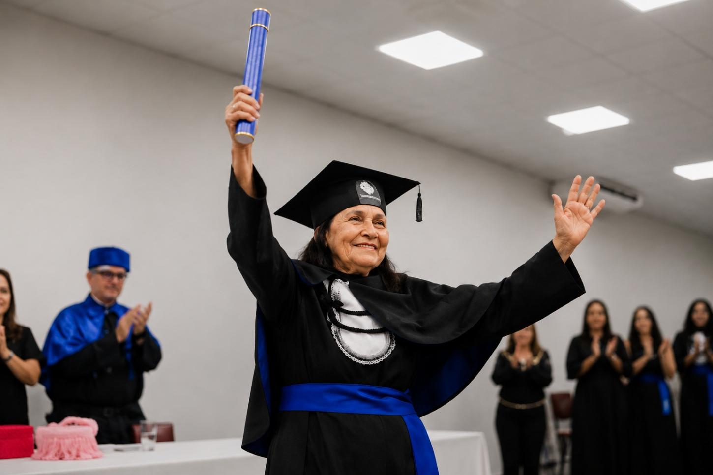 Aos 71 anos, Conceição vence barreiras do Alzheimer, se forma e realiza sonho de ser professora
