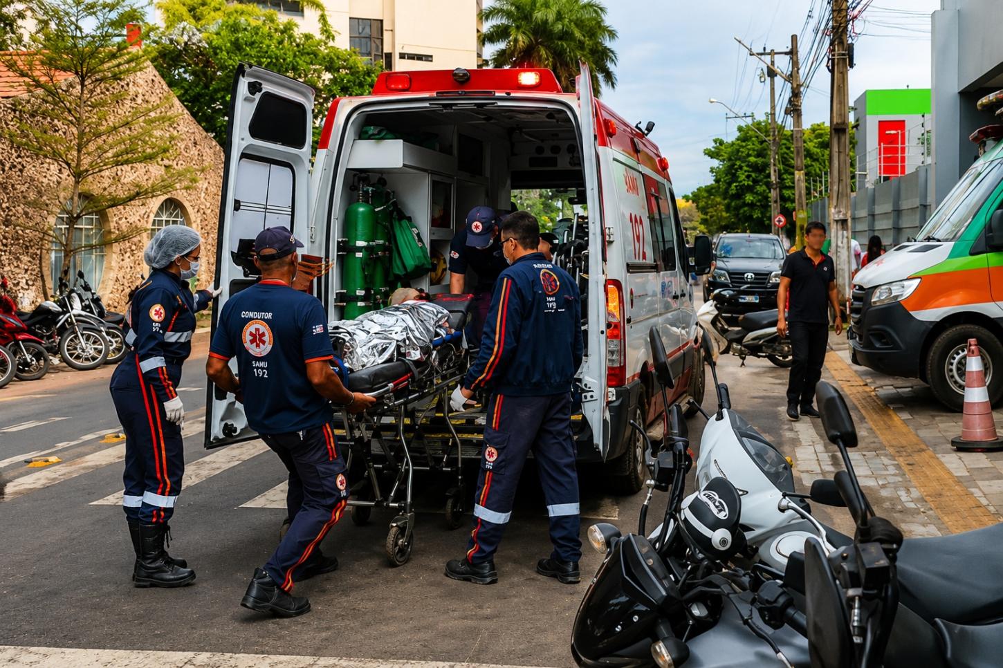 Homem em situação de rua tenta tomar arma de vigilante de hospital privado e é baleado