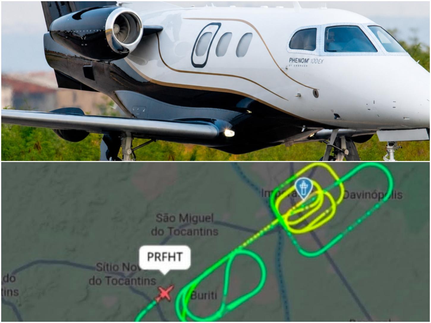 Jatinho que saiu de Palmas sobrevoa Imperatriz por 30 minutos por não ter autorização para pousar