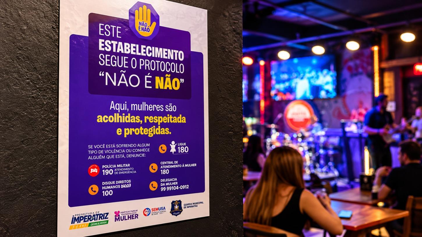 Nova lei sancionada pela prefeitura reforça proteção às mulheres em bares, casas de shows e eventos em Imperatriz