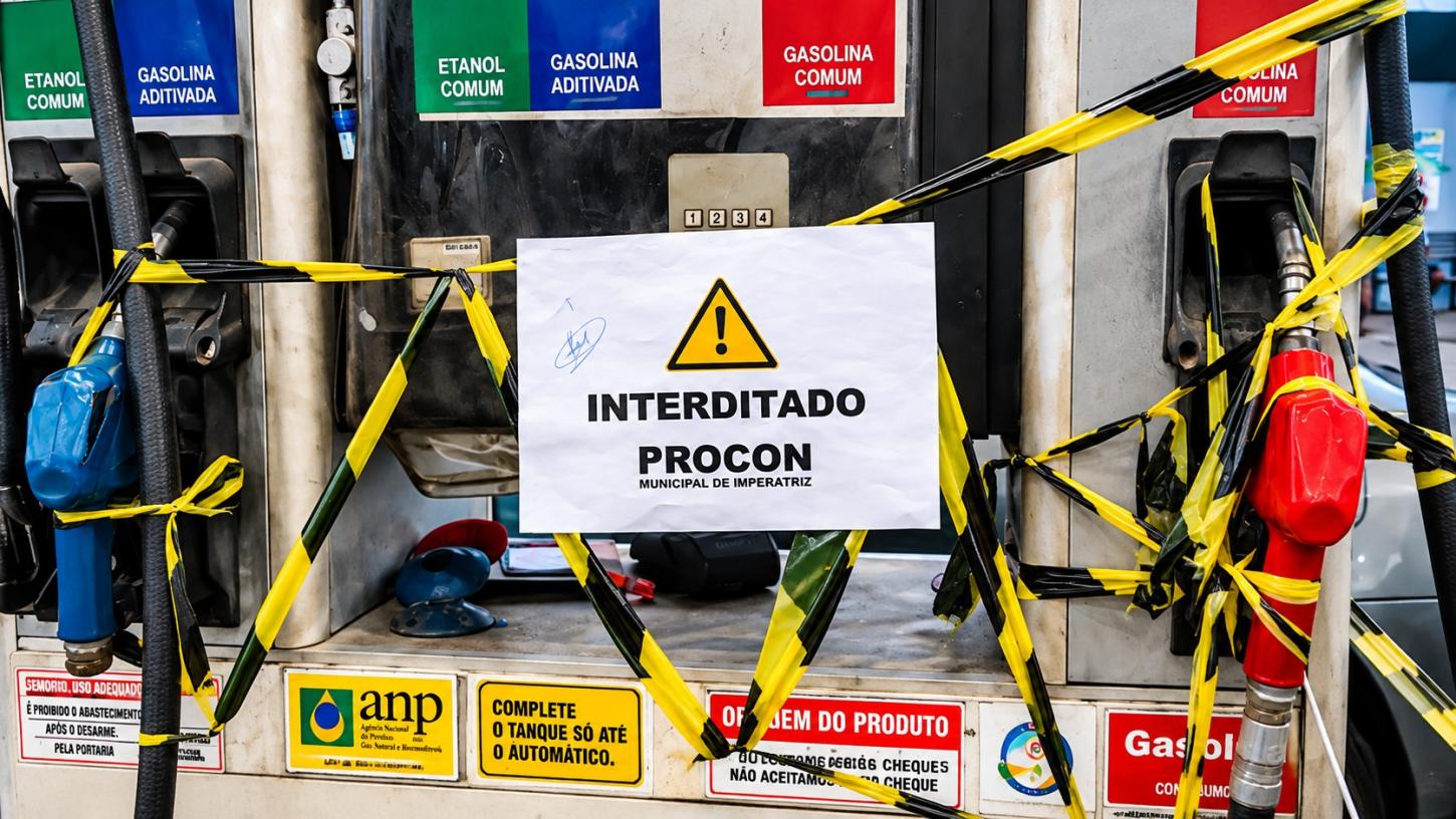 Procon interdita bomba após encontrar gasolina fora do padrão em posto de Imperatriz