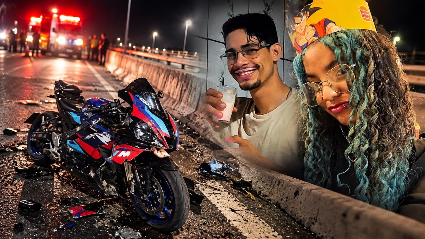 Casal morre após motocicleta bater em mureta da pista do meio da BR-010 próximo ao Atacadão
