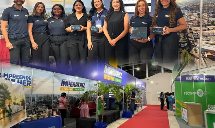 Estande da Prefeitura na Fecoimp oferece tour virtual por pontos turísticos de Imperatriz