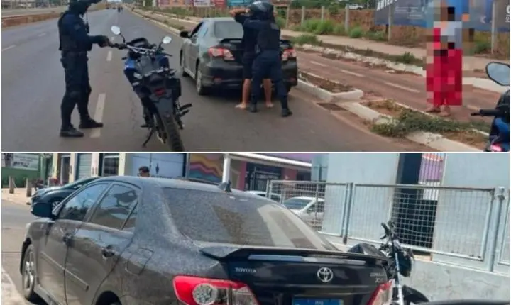 Guarda Municipal apreende Corolla na BR-010 alvo de busca e apreensão da Justiça
