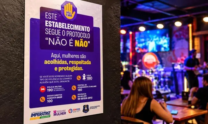 Nova lei sancionada pela prefeitura reforça proteção às mulheres em bares, casas de shows e eventos em Imperatriz